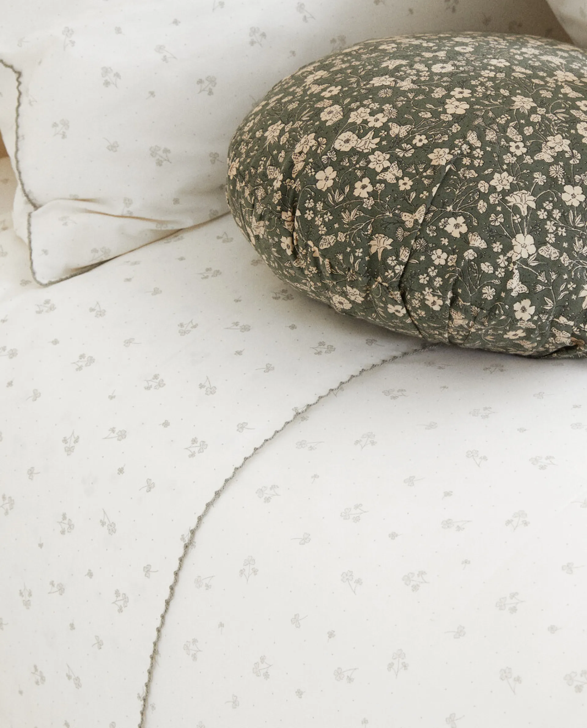 Crib Bedding*ZARA Home Clover Cotton Duvet Cover Oyster White