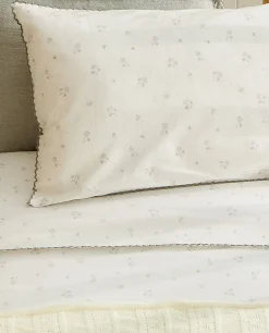 Crib Bedding*ZARA Home Clover Cotton Duvet Cover Oyster White