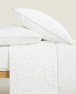 Crib Bedding*ZARA Home Clover Cotton Duvet Cover Oyster White