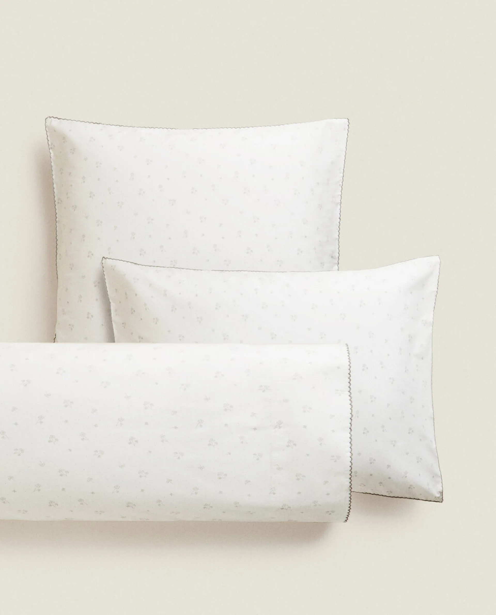 Crib Bedding*ZARA Home Clover Cotton Pillowcase Oyster White