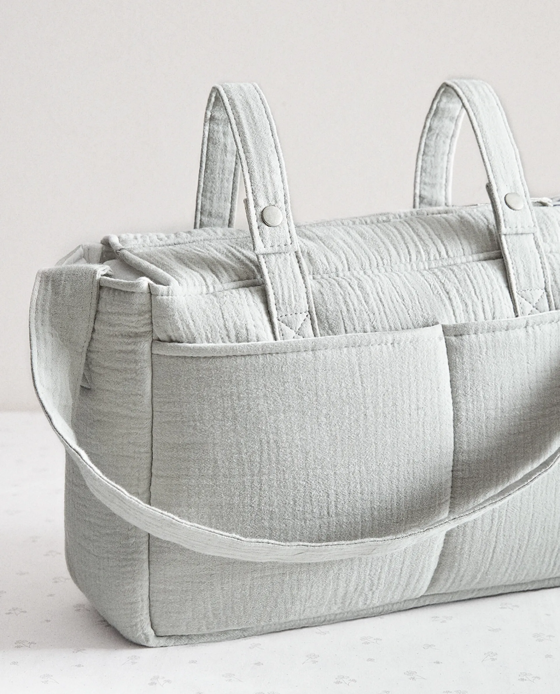 Personalization*ZARA Home Clover Diaper Bag Grey