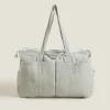 Personalization*ZARA Home Clover Print Diaper Bag Grey