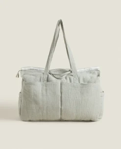 Personalization*ZARA Home Clover Print Diaper Bag Grey