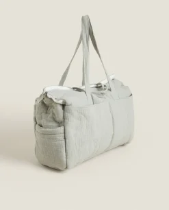 Personalization*ZARA Home Clover Print Diaper Bag Grey