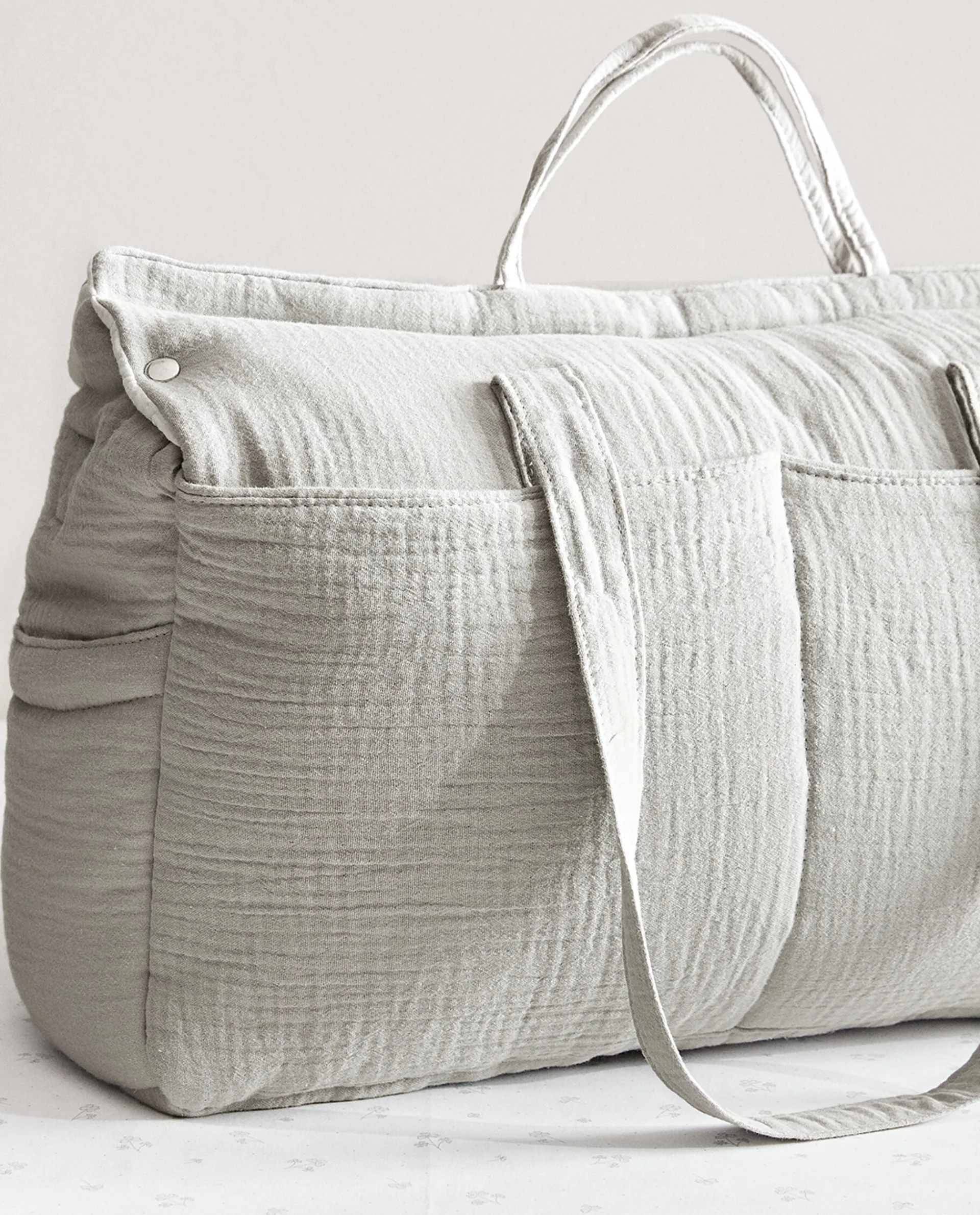 Personalization*ZARA Home Clover Print Diaper Bag Grey