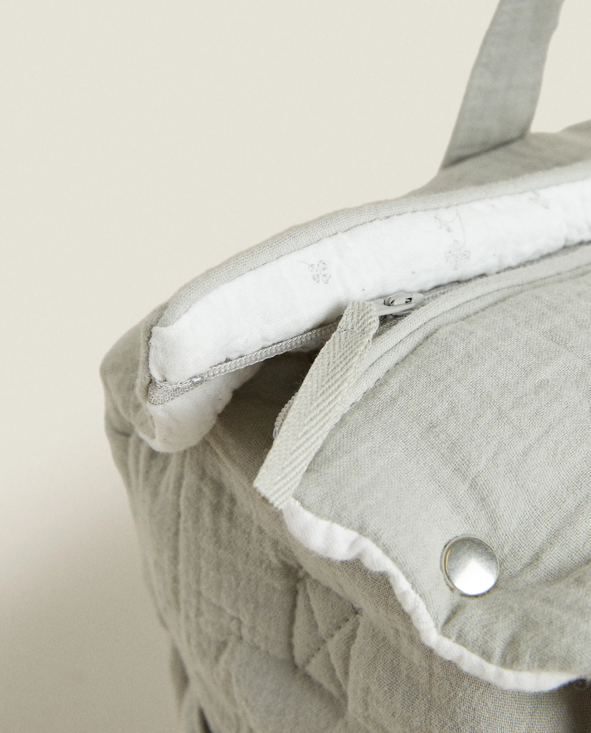 Personalization*ZARA Home Clover Print Diaper Bag Grey