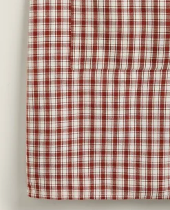 Kitchen Towels, Aprons And Bags*ZARA Home Colored Check Apron Burgundy