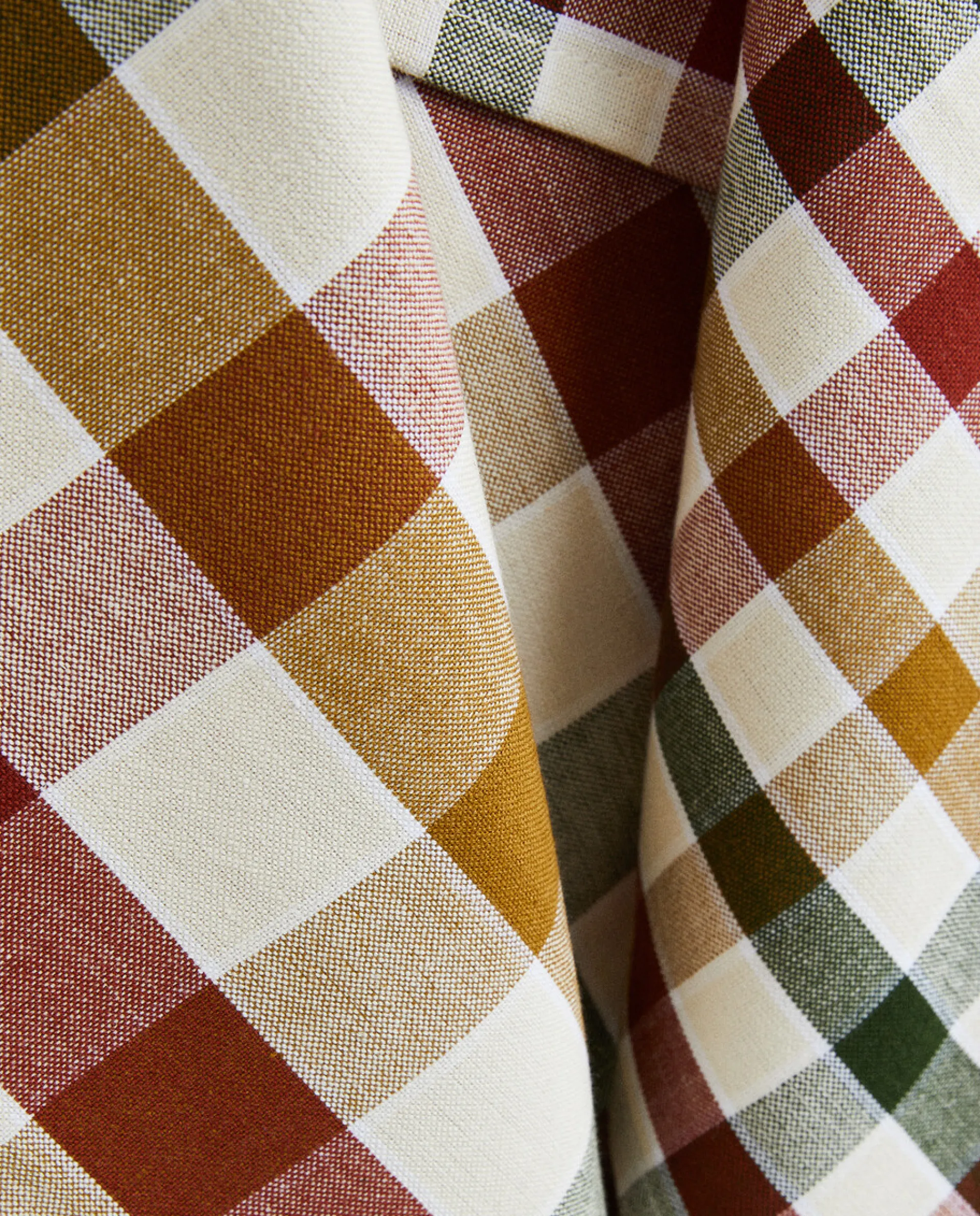 Kitchen Towels, Aprons And Bags*ZARA Home Colored Check Kitchen Towels (Pack Of 2) Green