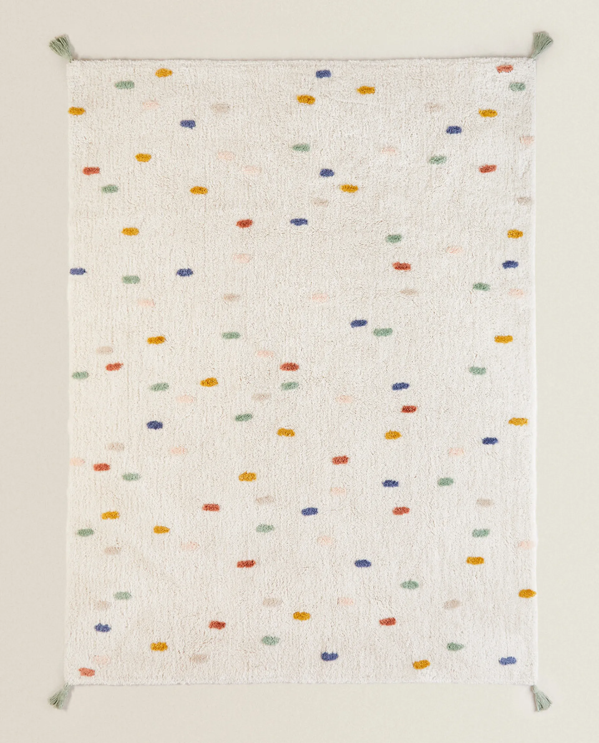 Rugs*ZARA Home Colored Polka Dot Rug Oyster White