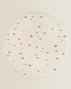 Rugs*ZARA Home Colored Polka Dot Rug Oyster White