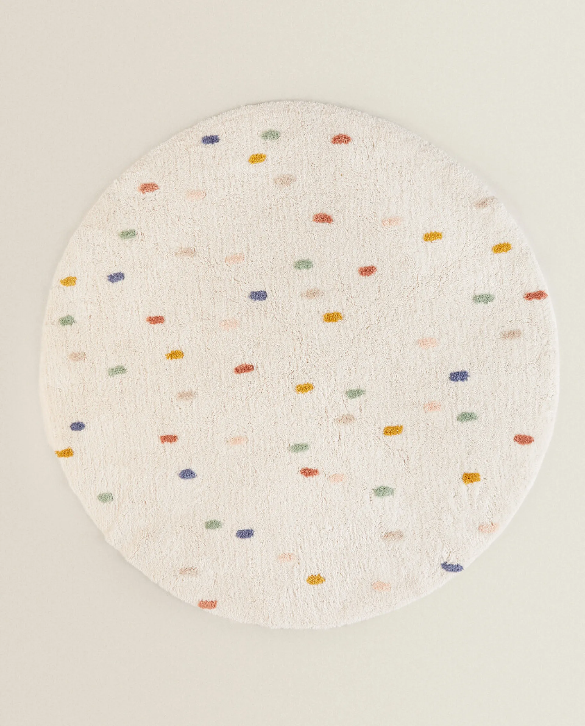 Rugs*ZARA Home Colored Polka Dot Rug Oyster White