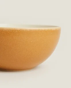 Bowls*ZARA Home Colored Stoneware Bowl Mustard Yellow
