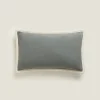 Solid*ZARA Home Contrast Throw Pillow Cover Petroleum