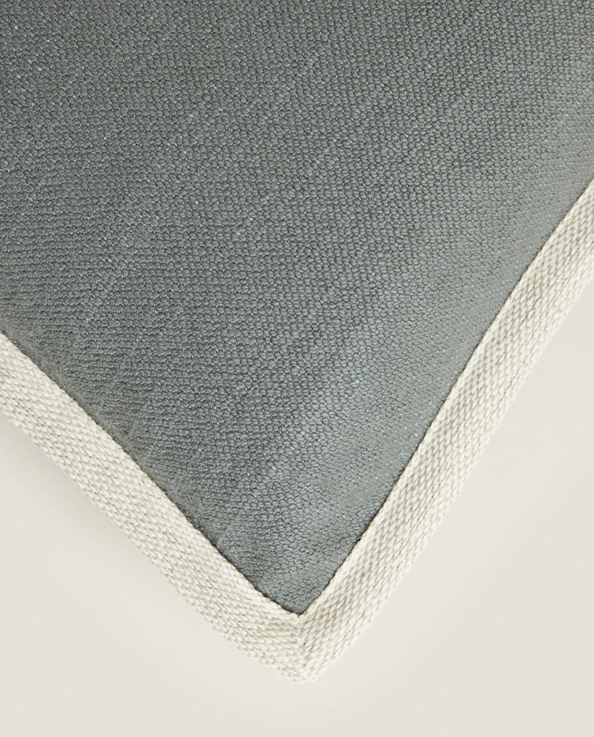 Solid*ZARA Home Contrast Throw Pillow Cover Petroleum