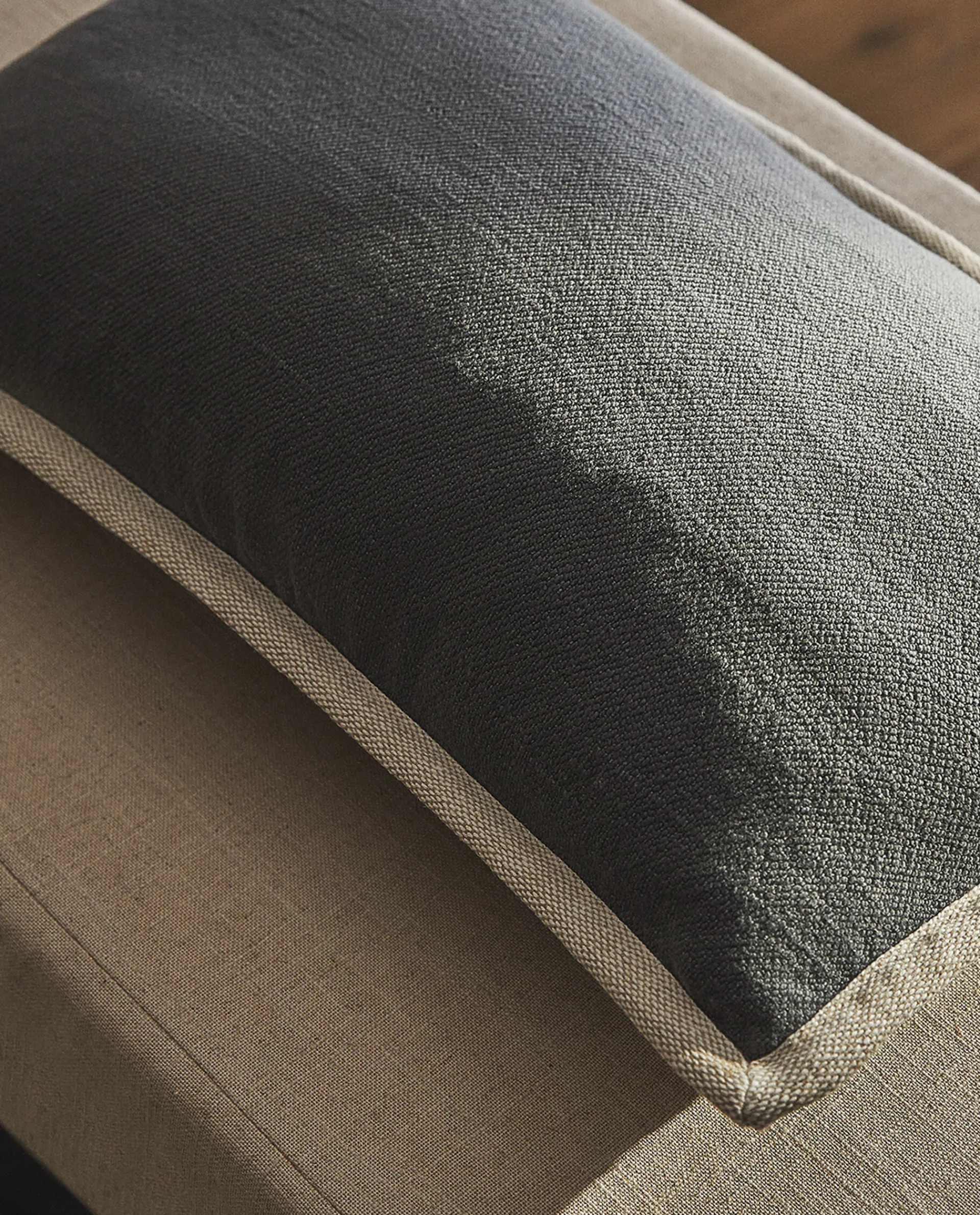 Solid*ZARA Home Contrast Throw Pillow Cover Petroleum