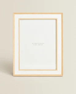 Frames And Canvases*ZARA Home Contrast Wooden Frame White