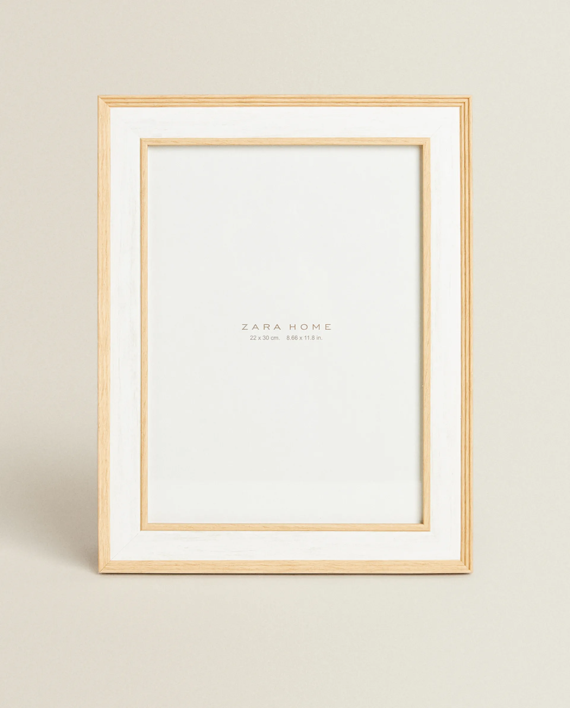 Frames And Canvases*ZARA Home Contrast Wooden Frame White