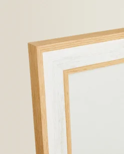 Frames And Canvases*ZARA Home Contrast Wooden Frame White