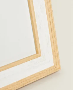 Frames And Canvases*ZARA Home Contrast Wooden Frame White