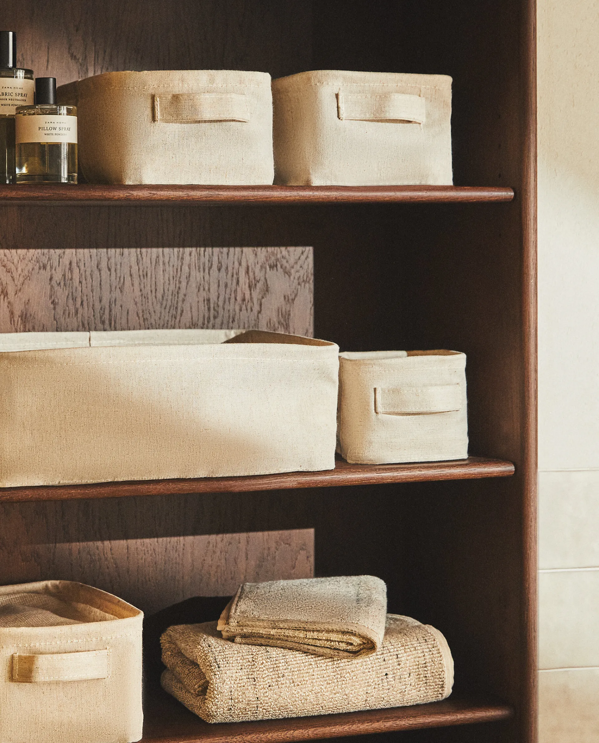 Storage*ZARA Home Cotton And Linen Organizer Box Natural Colour