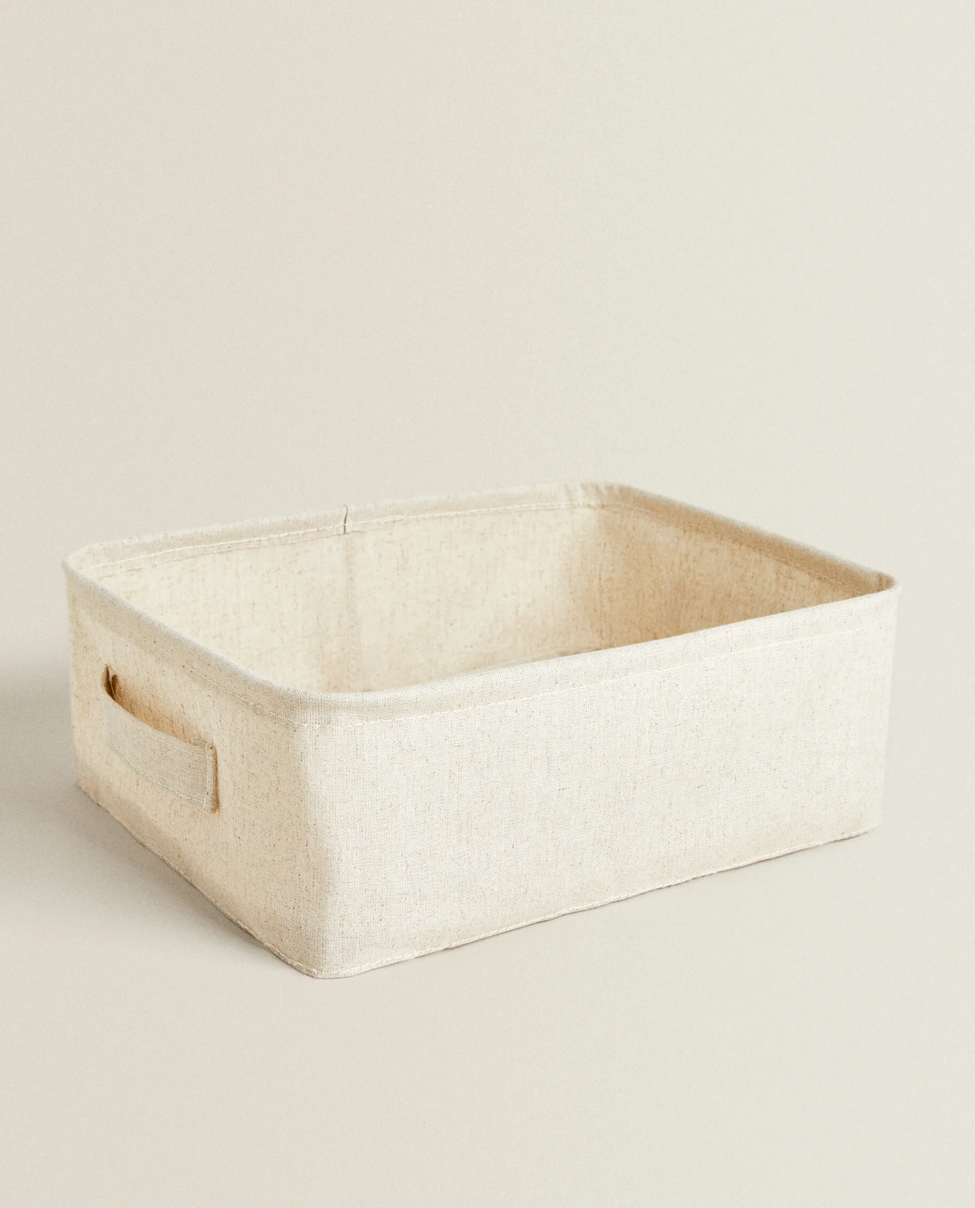 Storage*ZARA Home Cotton And Linen Organizer Box Natural Colour
