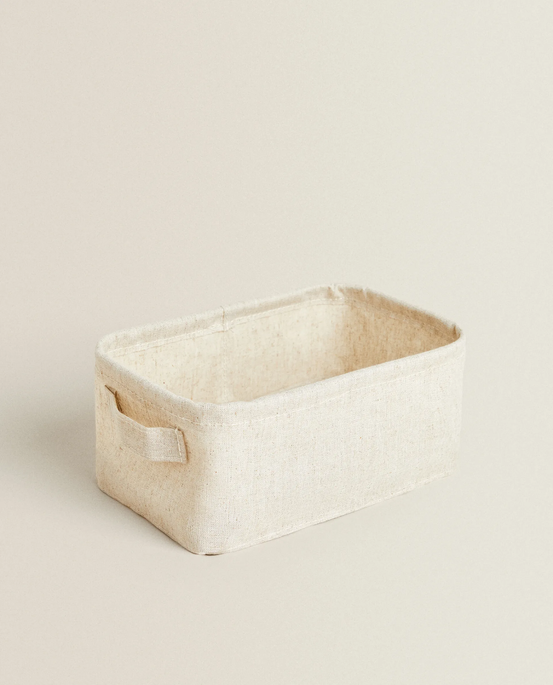 Storage*ZARA Home Cotton And Linen Organizer Box Natural Colour