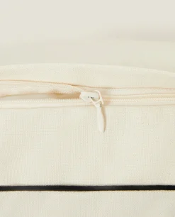 Solid*ZARA Home Cotton Back Cushion With Piping Oyster White