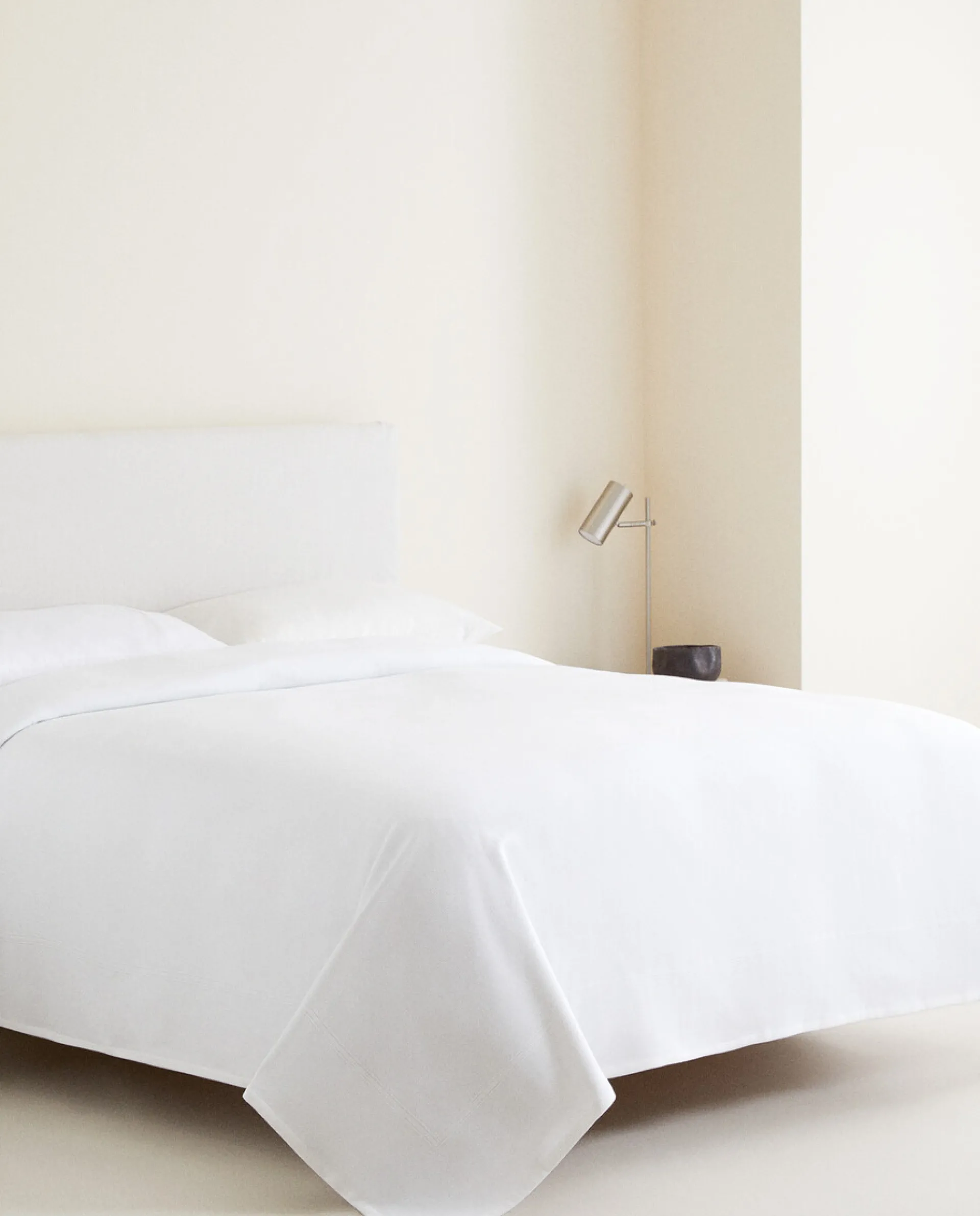 Bedspreads*ZARA Home Cotton Bedspread With Border White