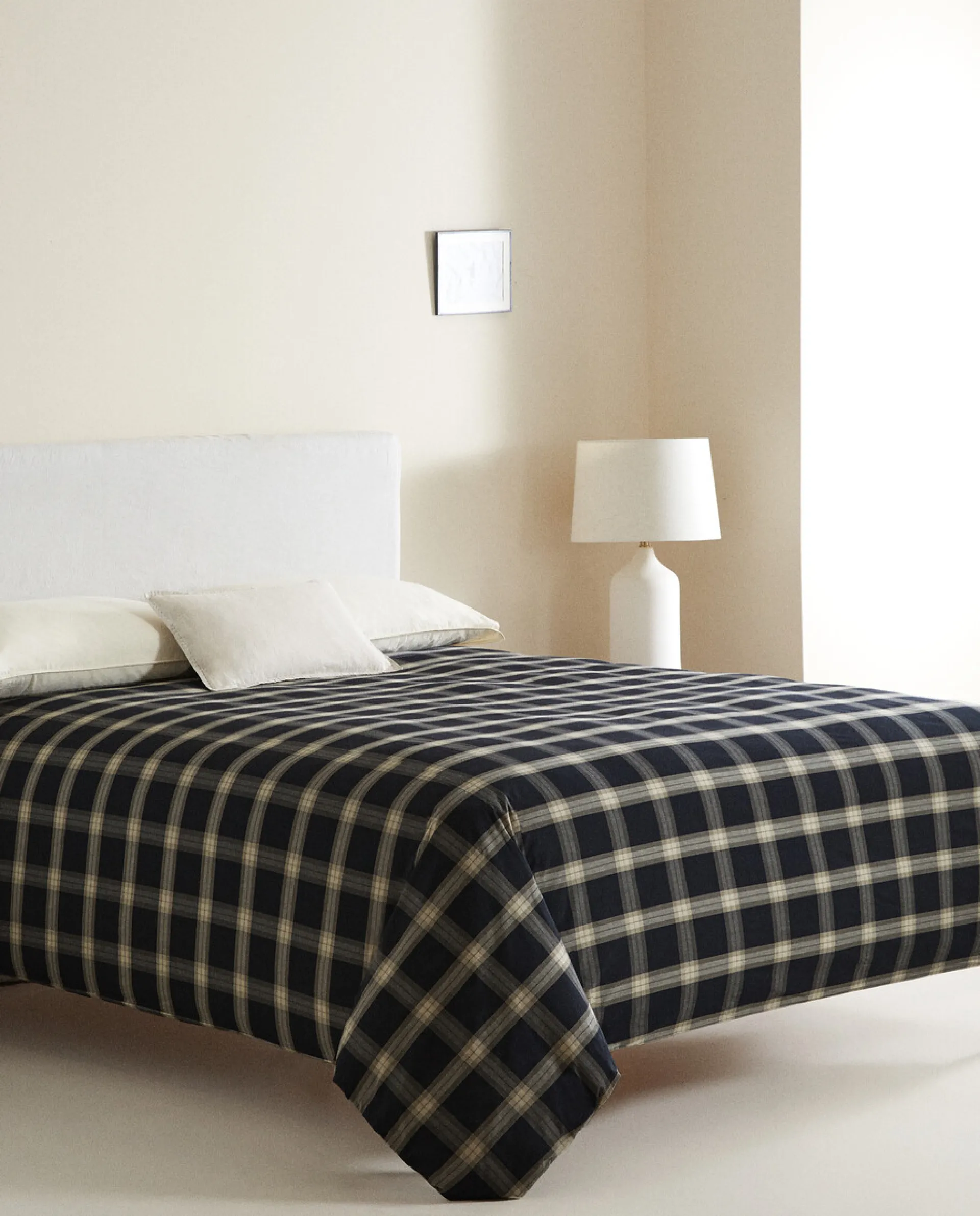 Duvet Covers*ZARA Home Cotton Check Duvet Cover Black