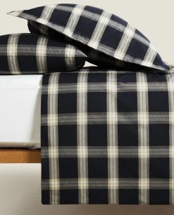 Duvet Covers*ZARA Home Cotton Check Duvet Cover Black