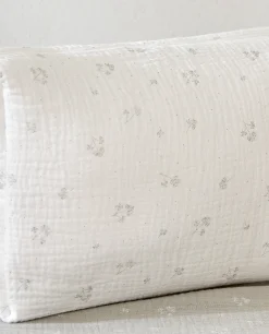 Toiletry Bags*ZARA Home Cotton Chiffon Clover Cosmetic Bag Oyster White