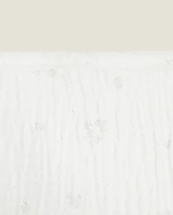 Toiletry Bags*ZARA Home Cotton Chiffon Clover Cosmetic Bag Oyster White