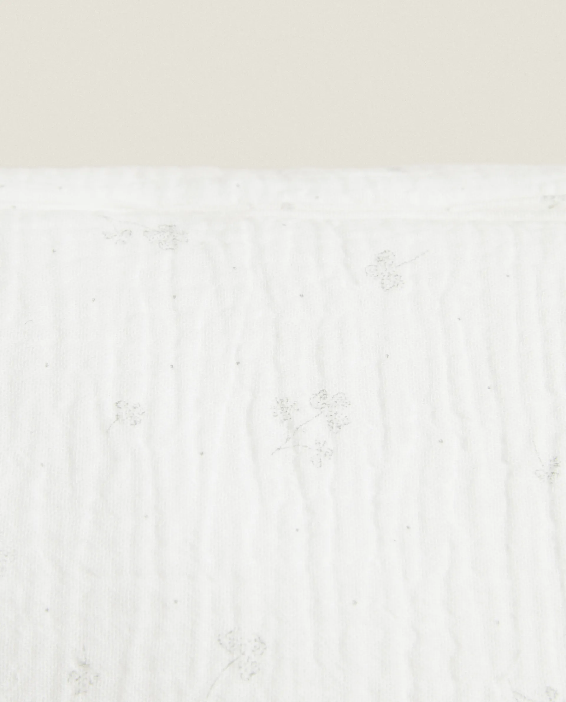 Toiletry Bags*ZARA Home Cotton Chiffon Clover Cosmetic Bag Oyster White