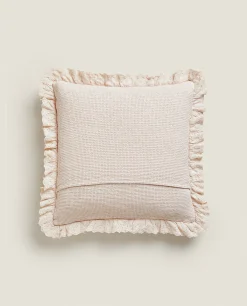 Throw Pillows*ZARA Home Cotton Jacquard Throw Pillow Cover Pink
