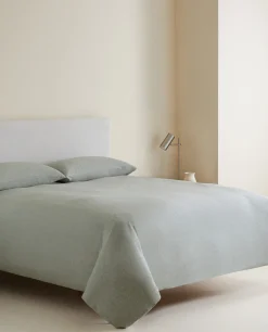 Fitted Sheets*ZARA Home Cotton Jersey Adjustable Fitted Sheet Green