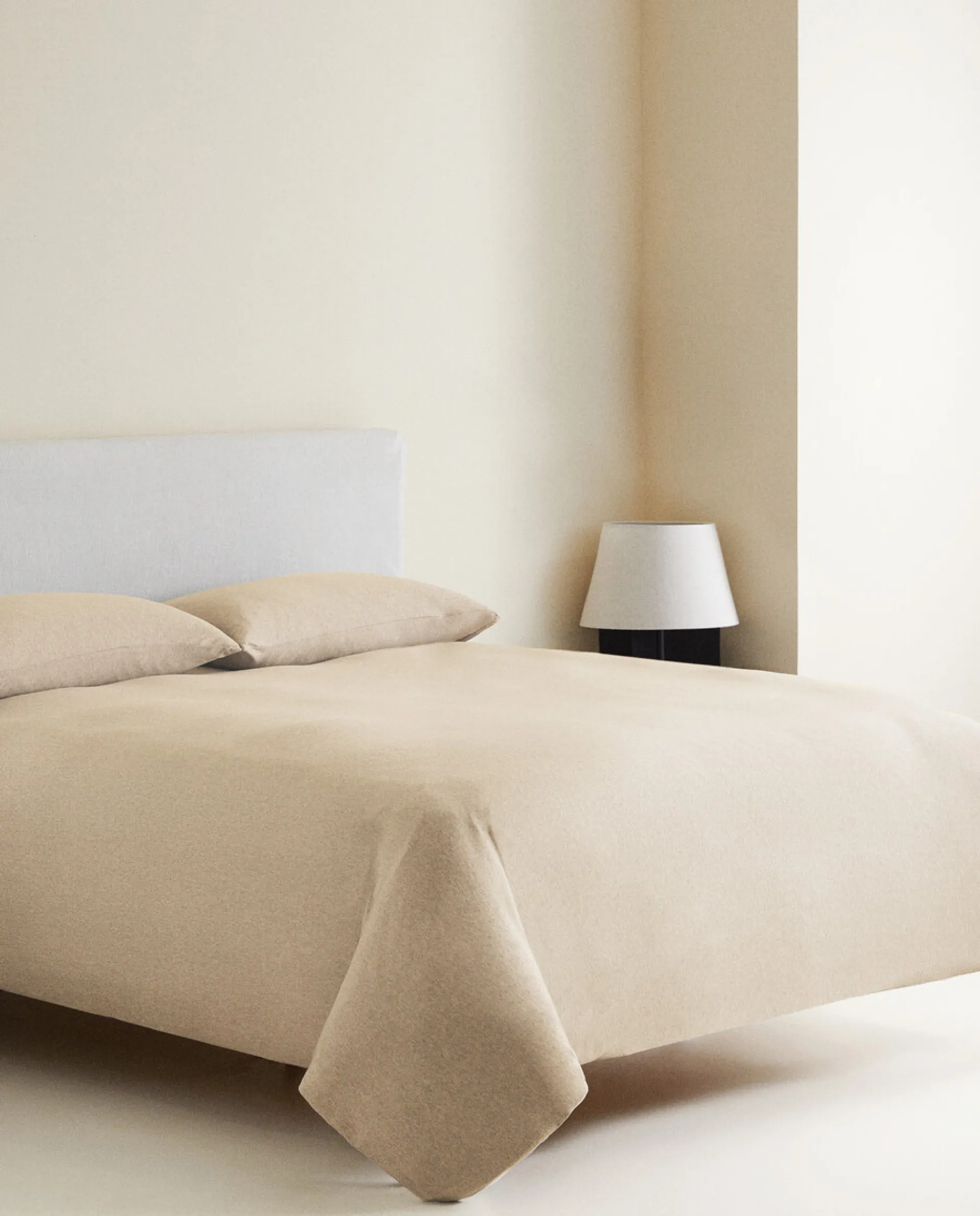 Fitted Sheets*ZARA Home Cotton Jersey Adjustable Fitted Sheet Sand