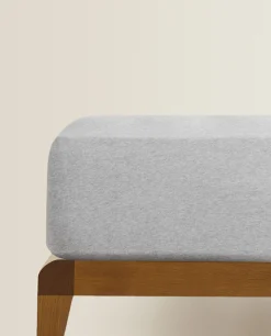 Fitted Sheets*ZARA Home Cotton Jersey Adjustable Fitted Sheet Middle Grey