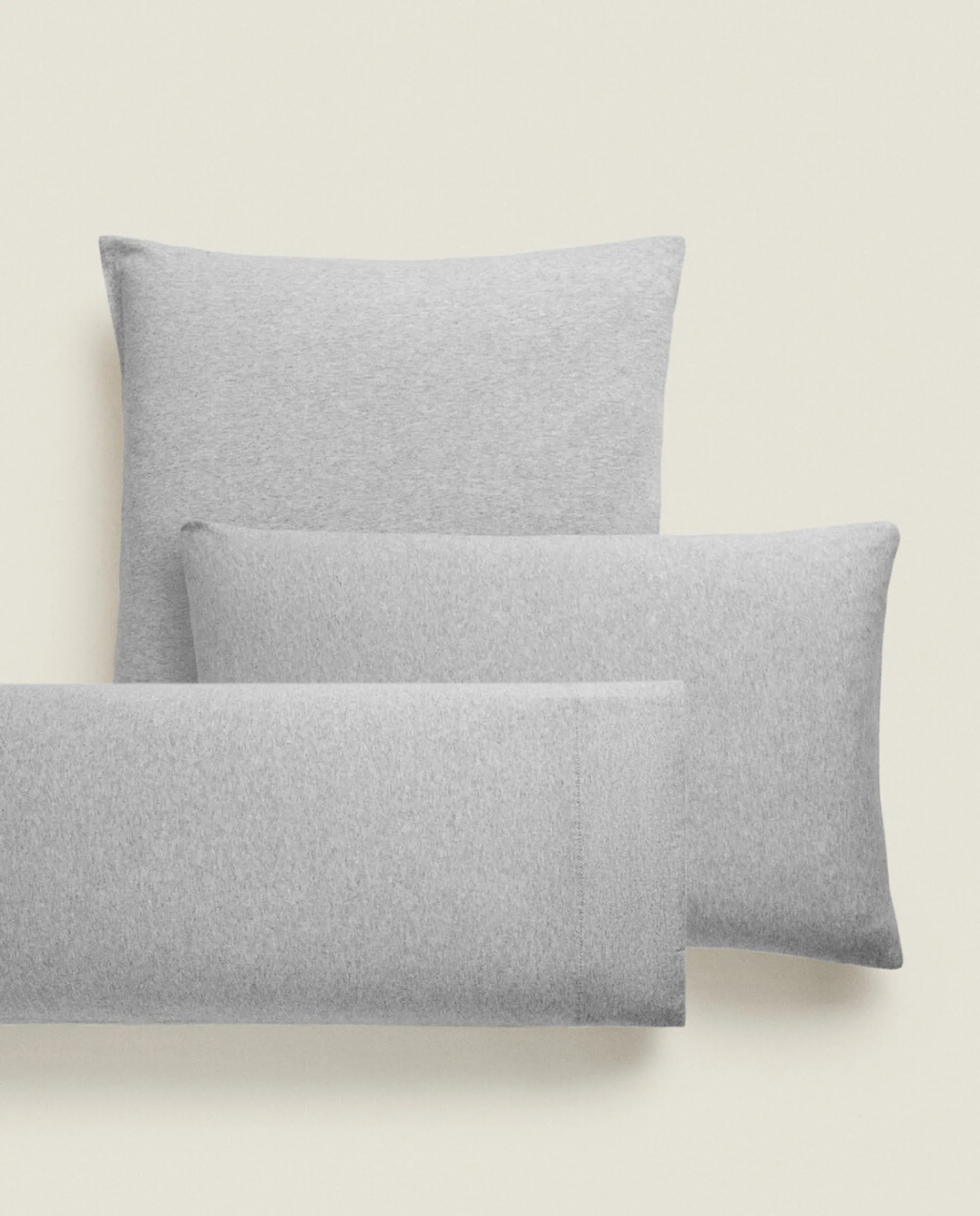 Pillowcases*ZARA Home Cotton Jersey Pillowcase Middle Grey