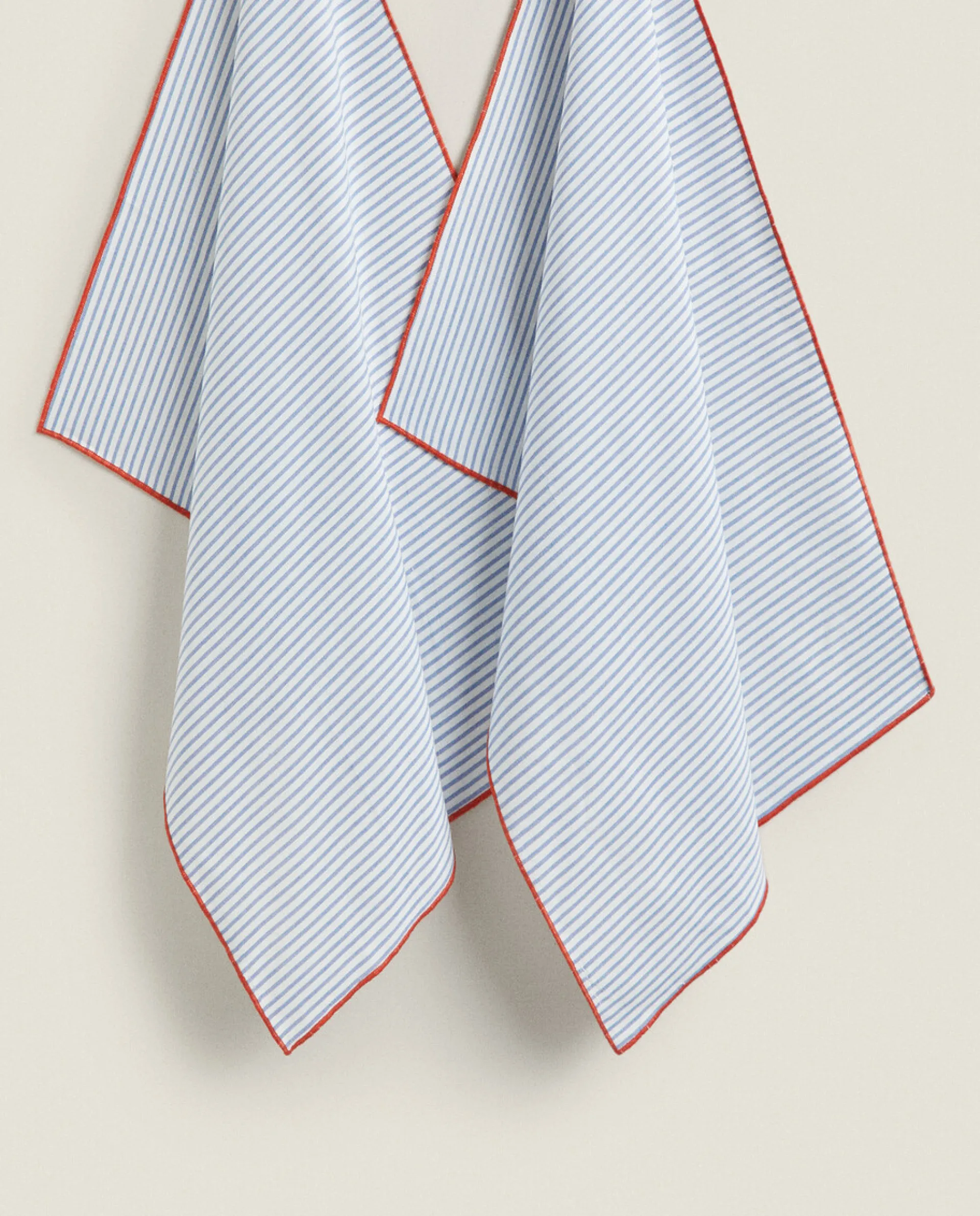 Kitchen Towels, Aprons And Bags*ZARA Home Cotton Kitchen Towel With Stripes (Pack Of 2) Blue
