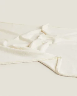 Blankets*ZARA Home Cotton Knit Blanket Vanilla