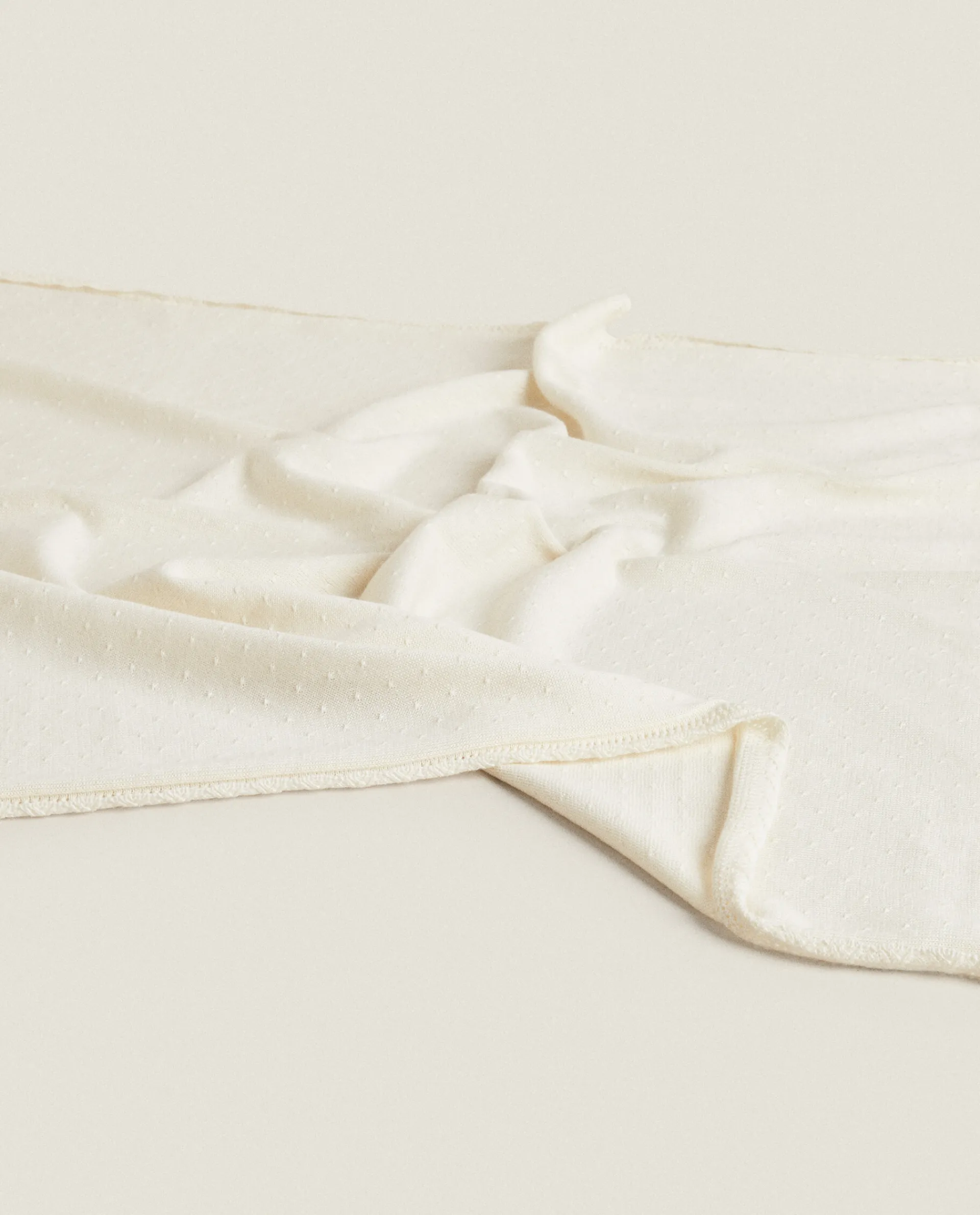 Blankets*ZARA Home Cotton Knit Blanket Vanilla