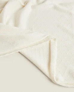 Blankets*ZARA Home Cotton Knit Blanket Vanilla