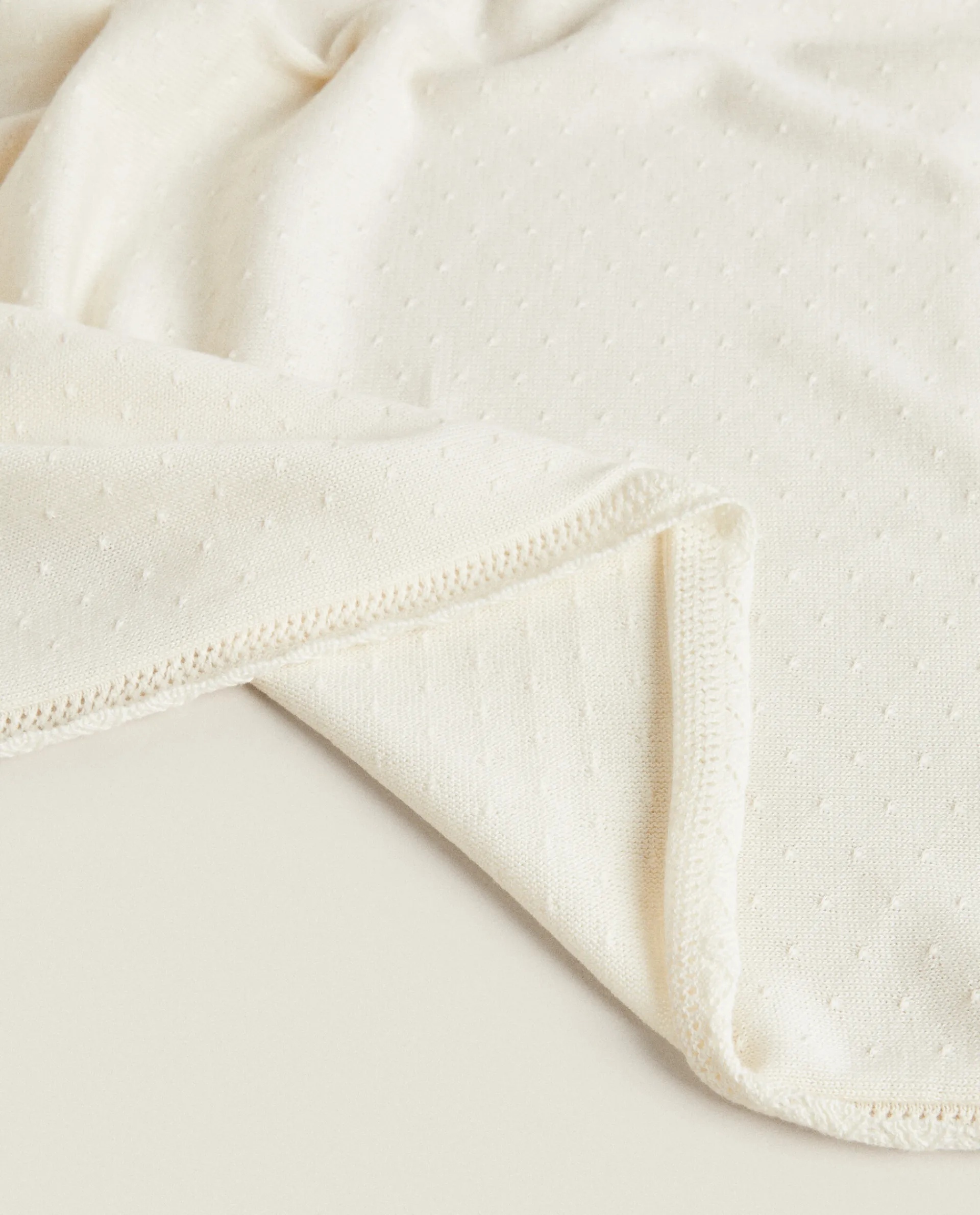 Blankets*ZARA Home Cotton Knit Blanket Vanilla