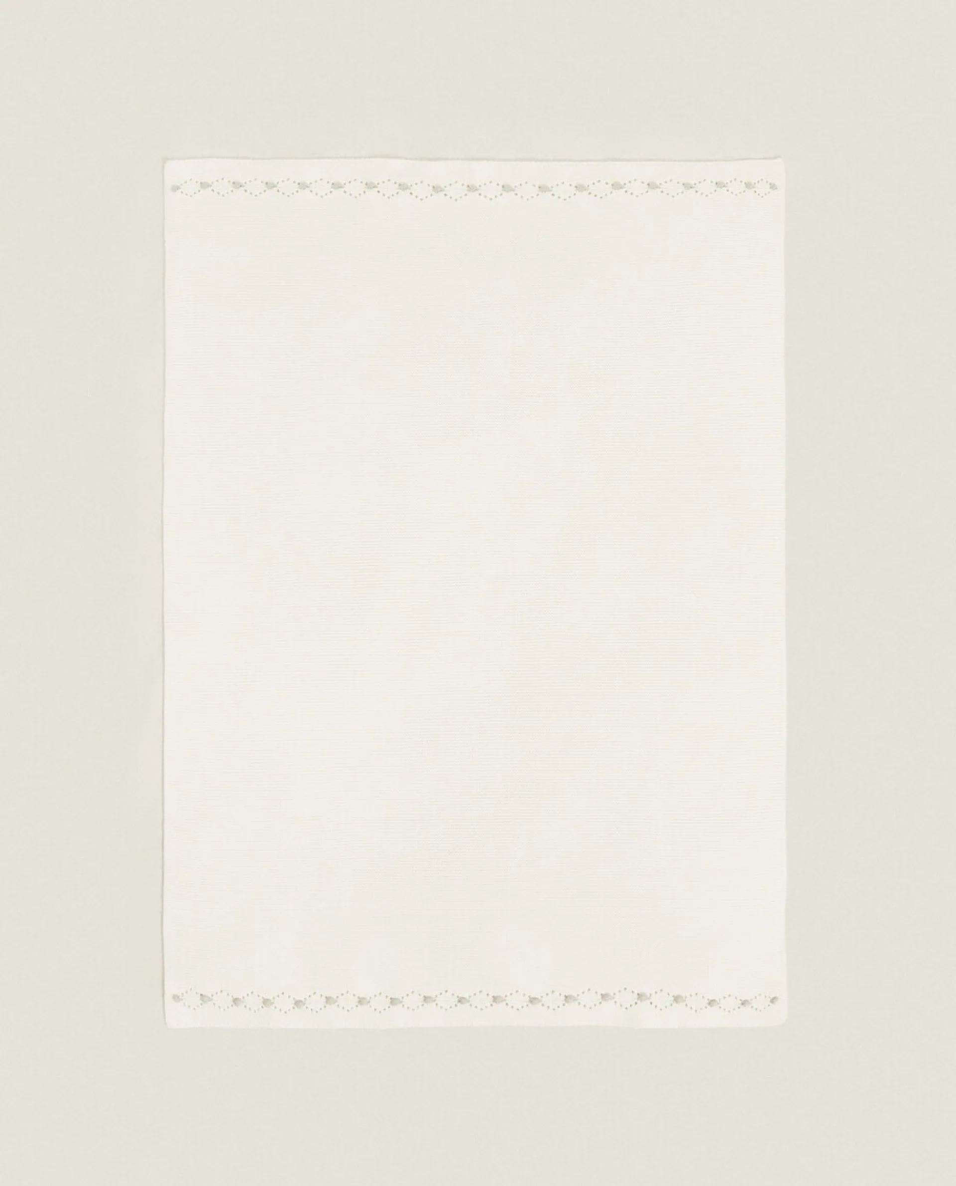 Crib Bedding*ZARA Home Cotton Knit Blanket Oyster White