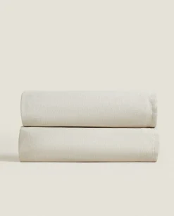 Blankets*ZARA Home Cotton Multi-Purpose Blanket Natural Colour