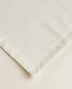 Blankets*ZARA Home Cotton Multi-Purpose Blanket Oyster White