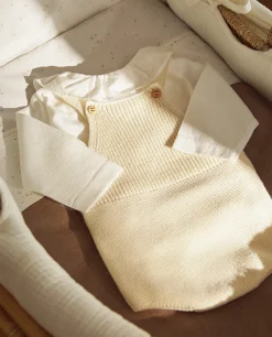 Clothing And Footwear*ZARA Home Cotton Overalls With Silk Oyster White