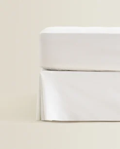 Bedskirts*ZARA Home Cotton Pique Bedskirt White