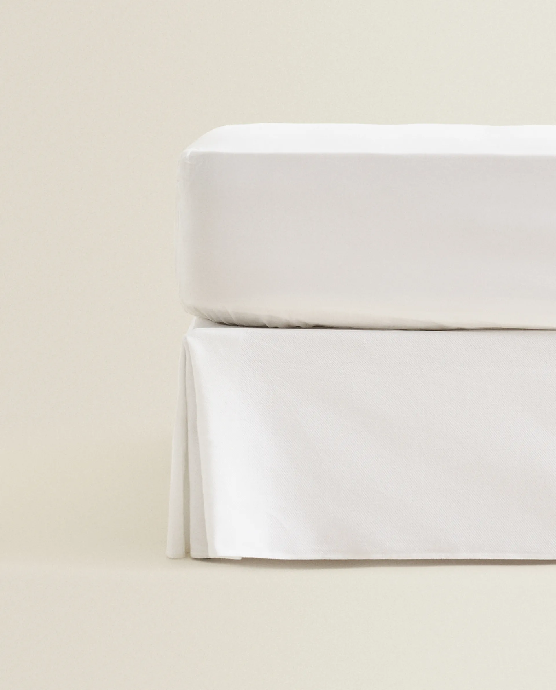 Bedskirts*ZARA Home Cotton Pique Bedskirt White