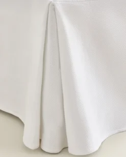 Bedskirts*ZARA Home Cotton Pique Bedskirt White